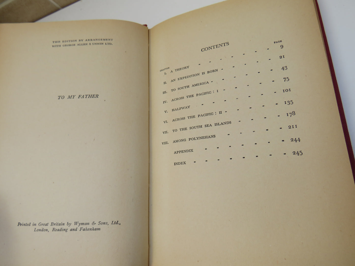 The Kon-Tiki Expedition By Raft Across The South Seas By Thor Heyerdahl Translated By F.H. Lyon