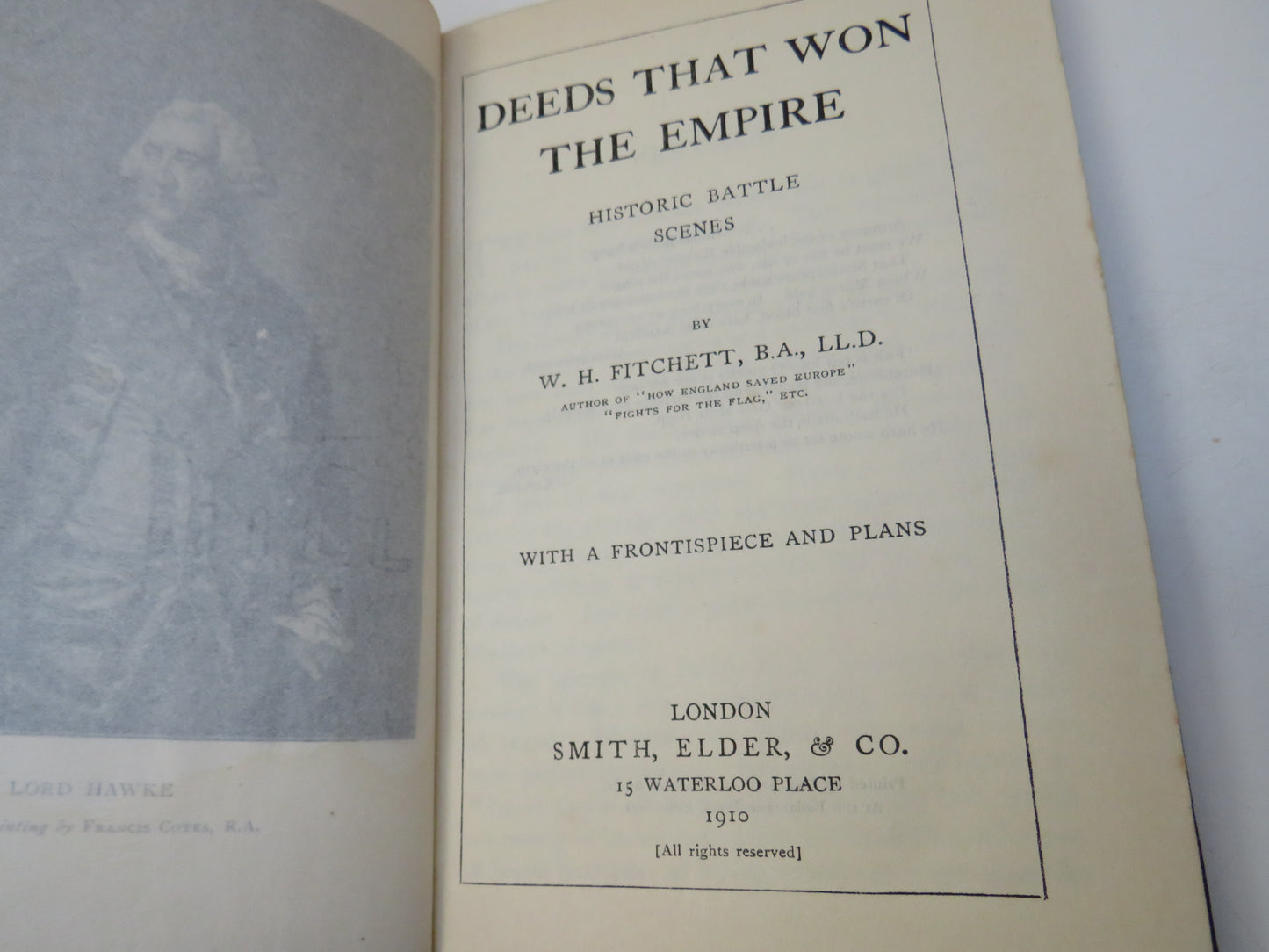 Deeds That Won The Empire Historic Battle Scenes By W.H. Fitchett 1910