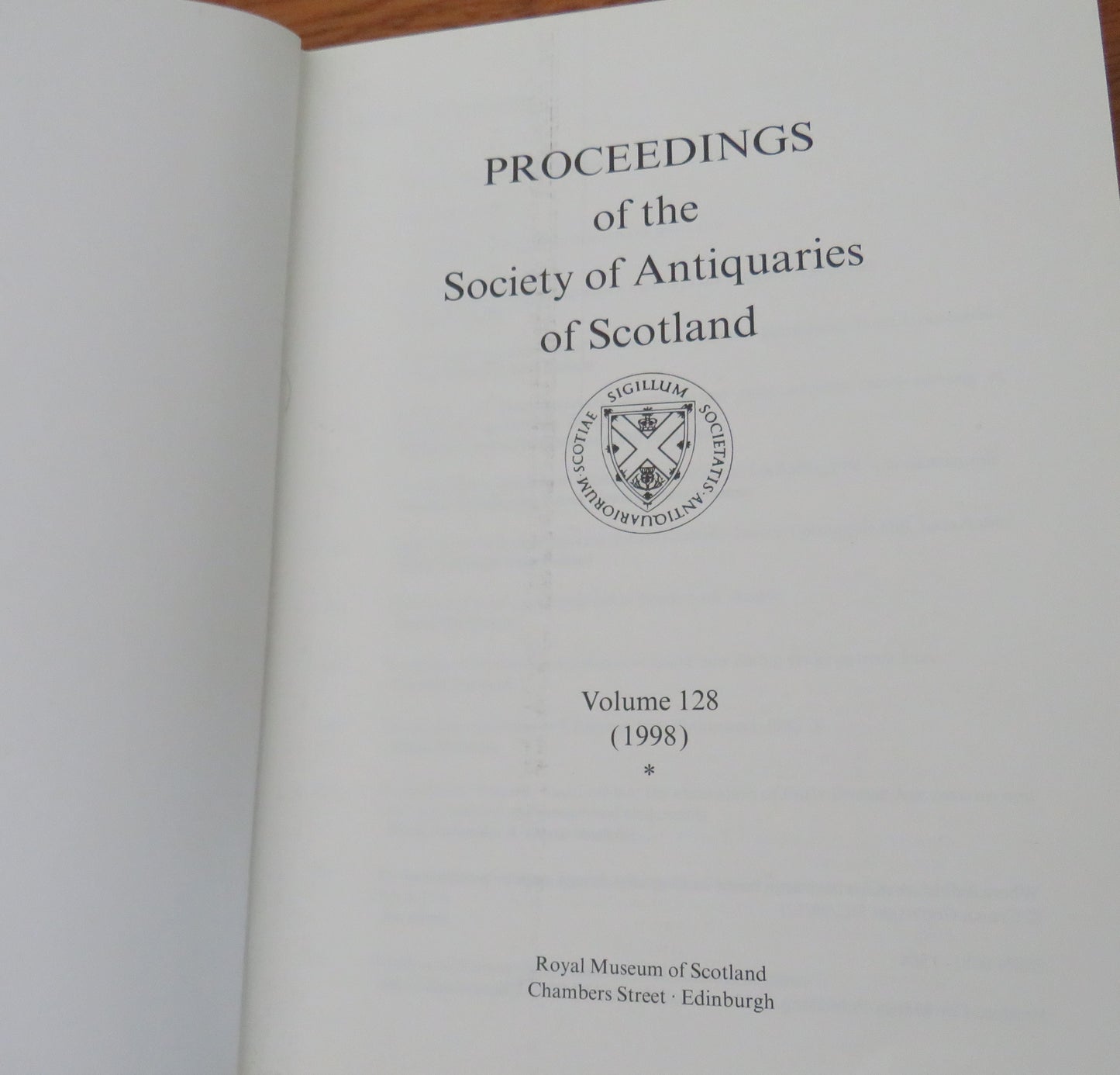 Proceedings of the Society of Antiquaries of Scotland Volume 128 (1998)*
