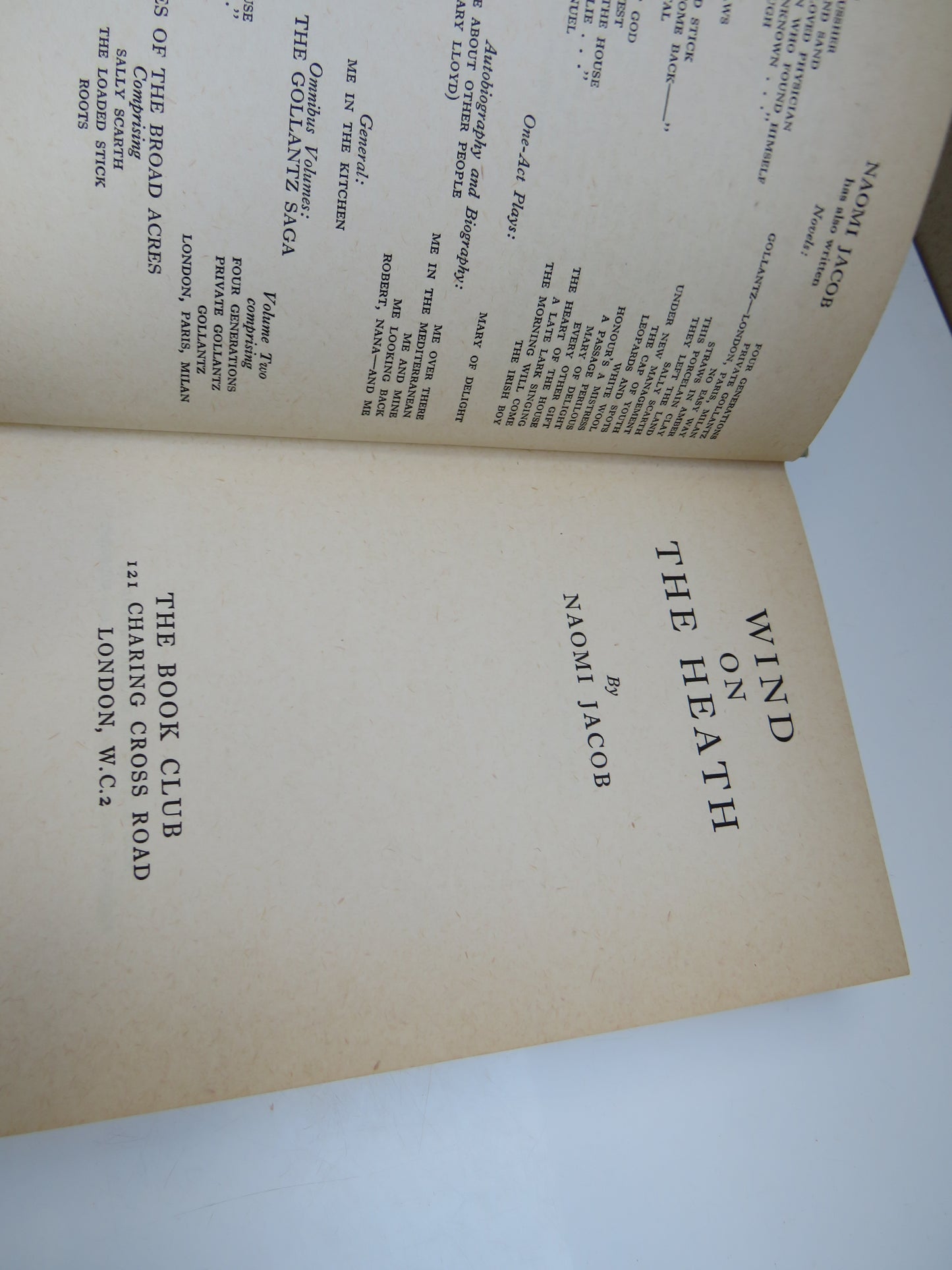 Wind On The Heath By Naomi Jacob