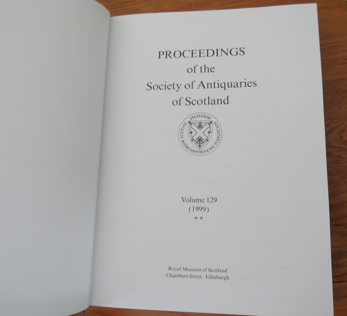 Proceedings of the Society of Antiquaries of Scotland Volume 129 (1999)**