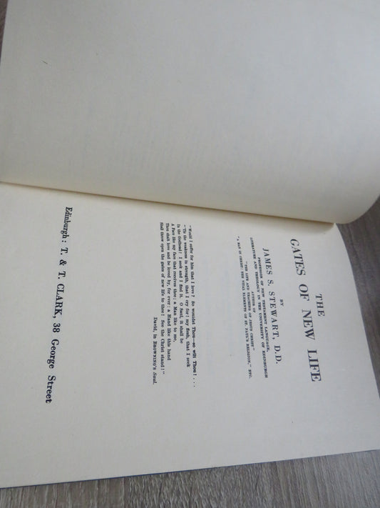 The Gates of New Life By James S. Stewart 1964, Antique Book