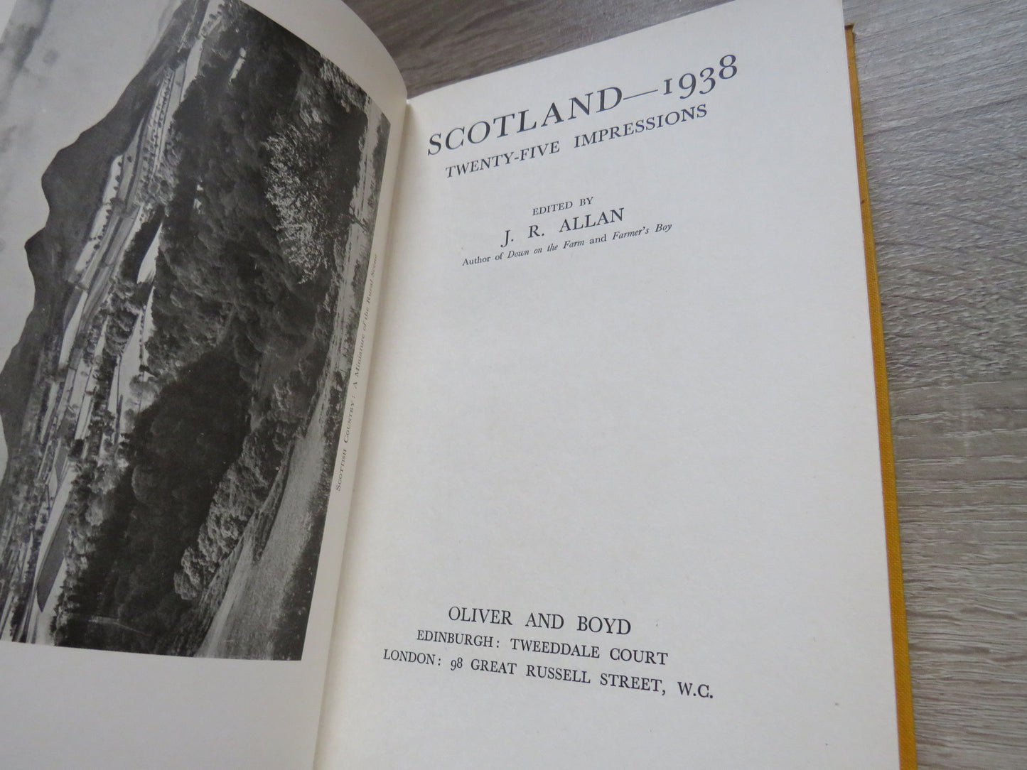 Scotland - 1938 Twenty-Five Impressions Edited By J. R. Allan