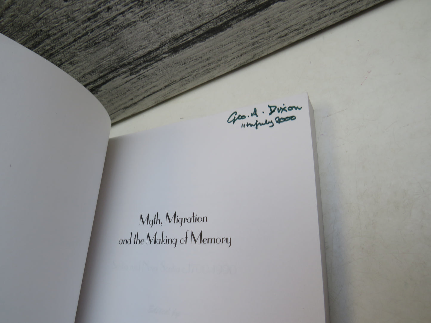 Myth, Migration and The Making of Memory Scotia and Nova Scotia C.1700-1900