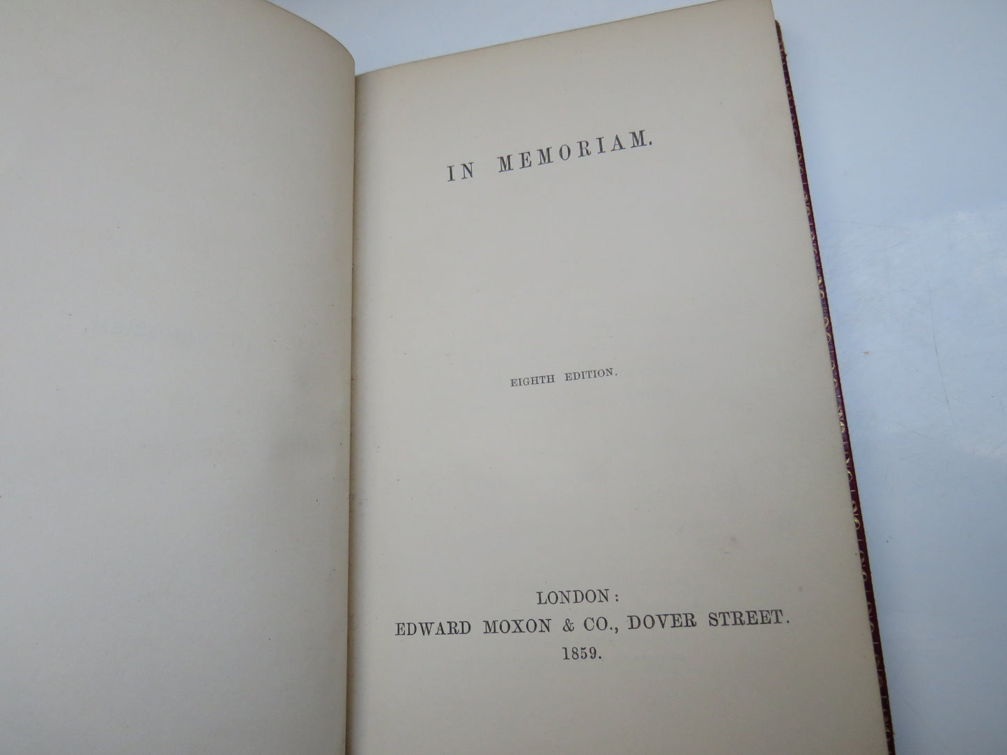 Set of 5 Books by Alfred Tennyson 1858 -1861 In Memoriam, Poems, IDylls of the King, Maud and Other Poems, The Princess