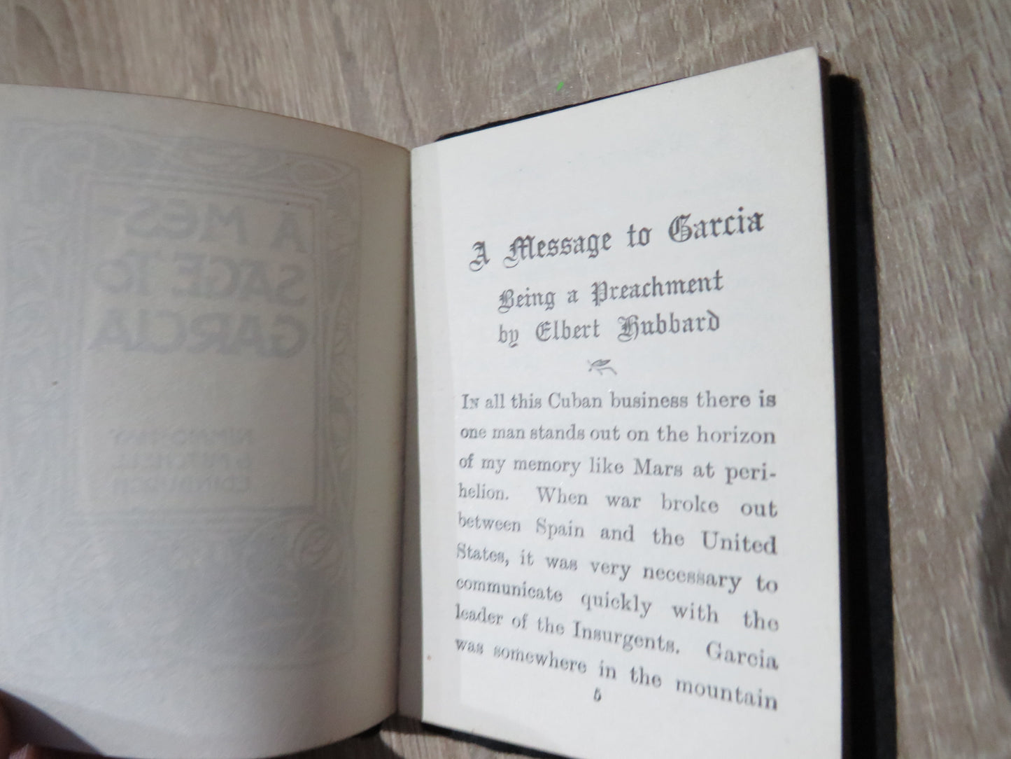 The Miniature Series, A Message to Garcia by Elbert Hubbard
