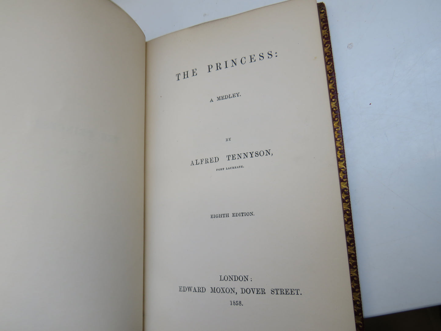 Set of 5 Books by Alfred Tennyson 1858 -1861 In Memoriam, Poems, IDylls of the King, Maud and Other Poems, The Princess