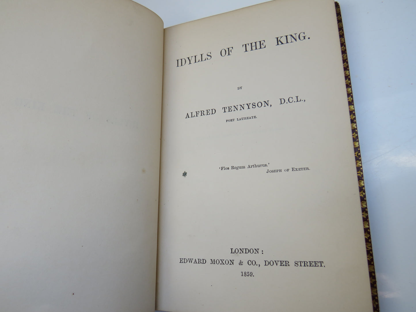 Set of 5 Books by Alfred Tennyson 1858 -1861 In Memoriam, Poems, IDylls of the King, Maud and Other Poems, The Princess