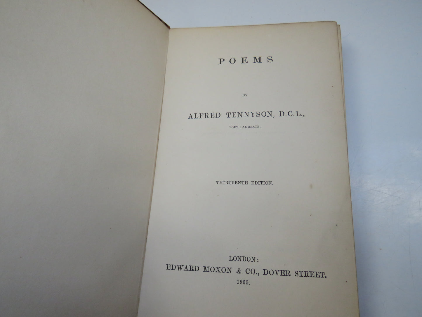 Set of 5 Books by Alfred Tennyson 1858 -1861 In Memoriam, Poems, IDylls of the King, Maud and Other Poems, The Princess