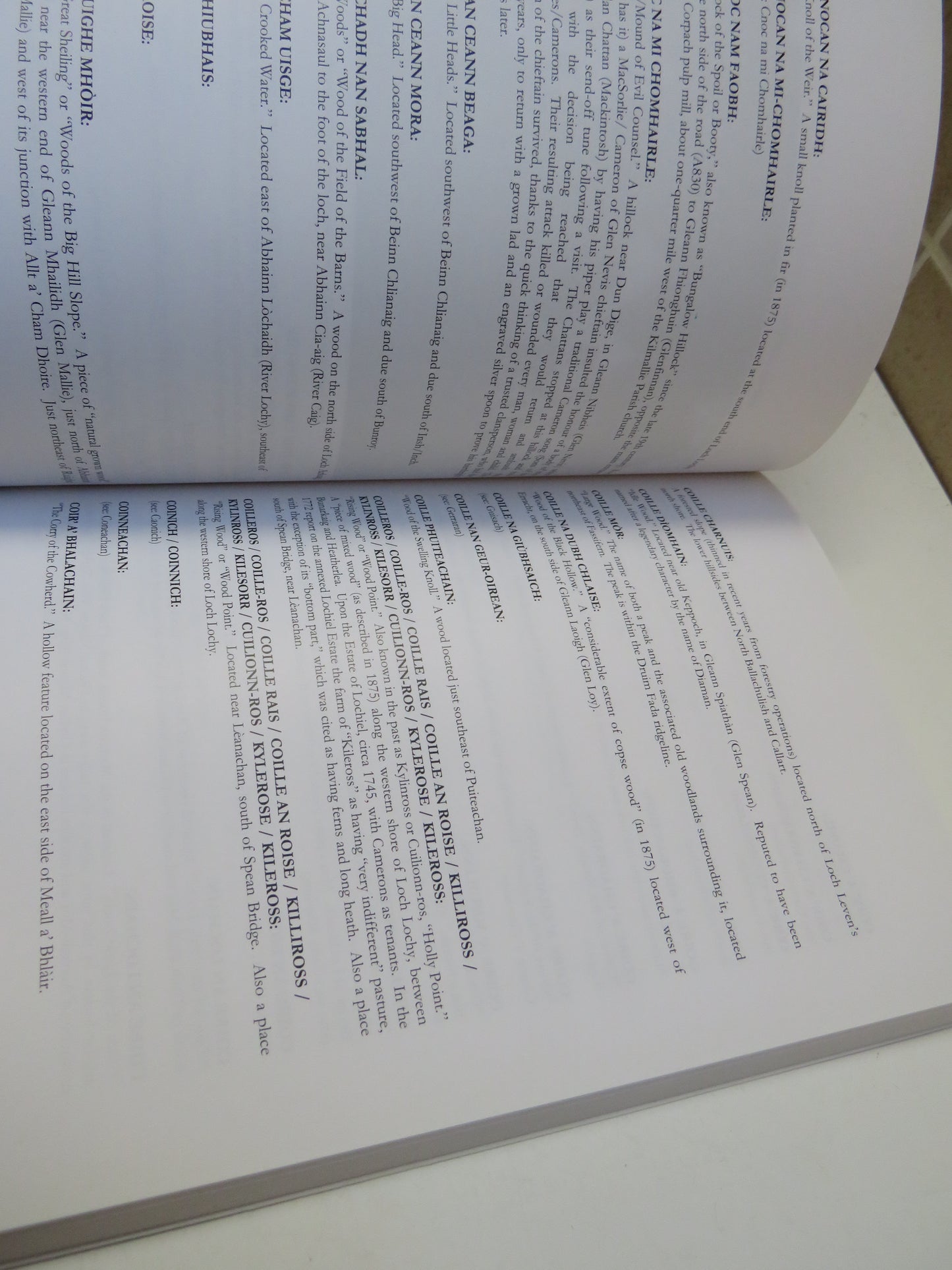 The Lochaber Geographic Compendium Especially As It Relates To The Clan Cameron By Thomas Alexander Cameron and Denis Douglas Muir 2009