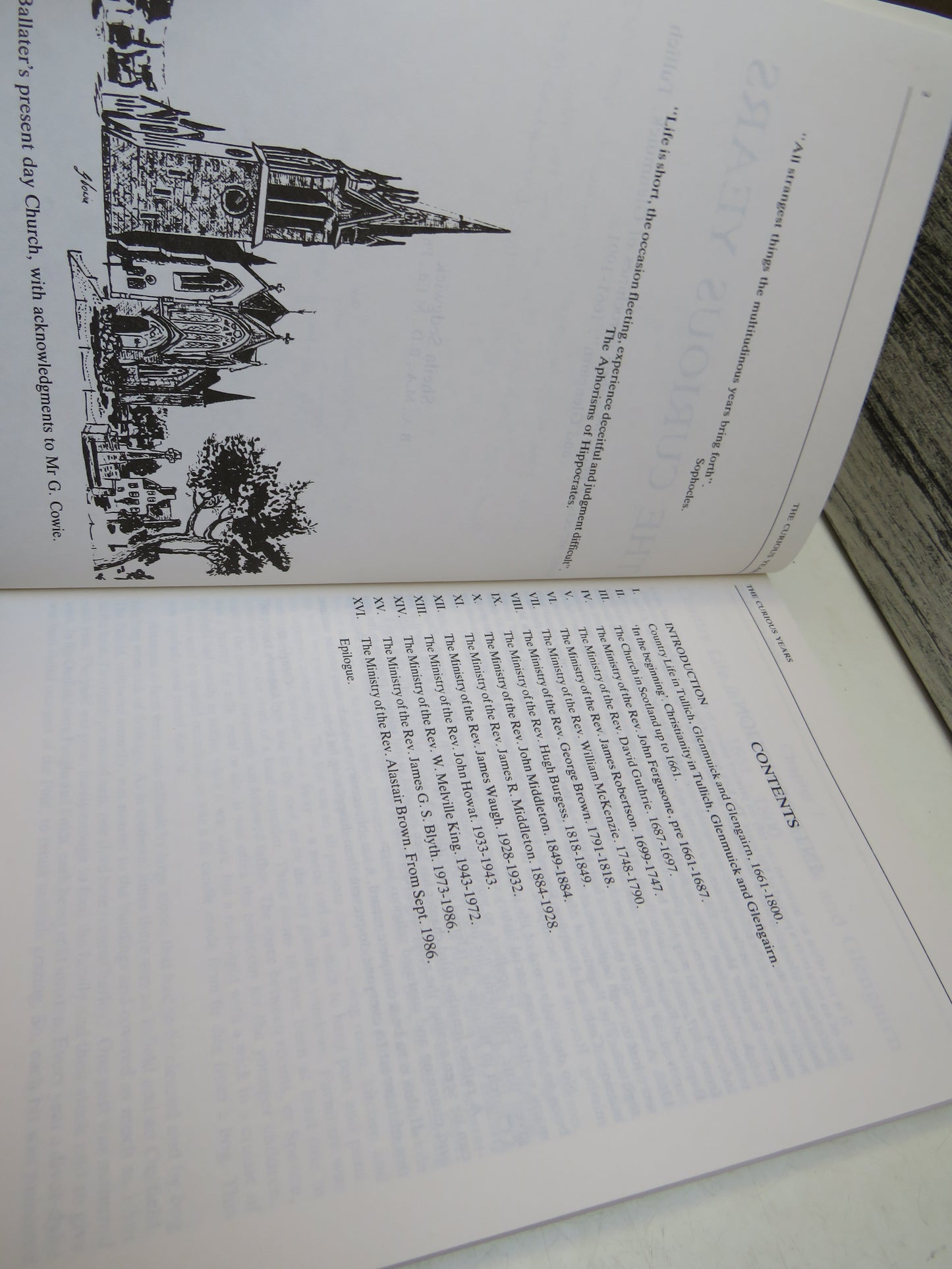 The Curious Years Some Aspects of Life in "Ye Thrie Parochines of Glenmuick, Tullich and Glengairn" 1661-1991 By Sheila Sedgwick 1991