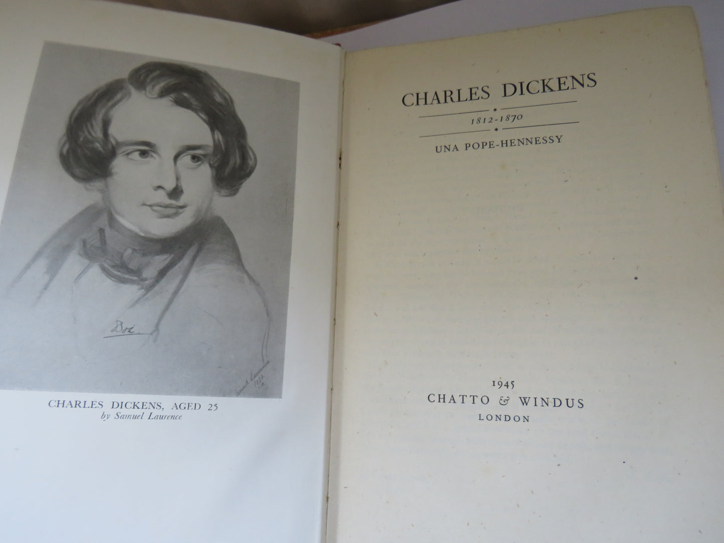 Charles Dickens 1812-1870 By Una Pope-Hennessy 1945