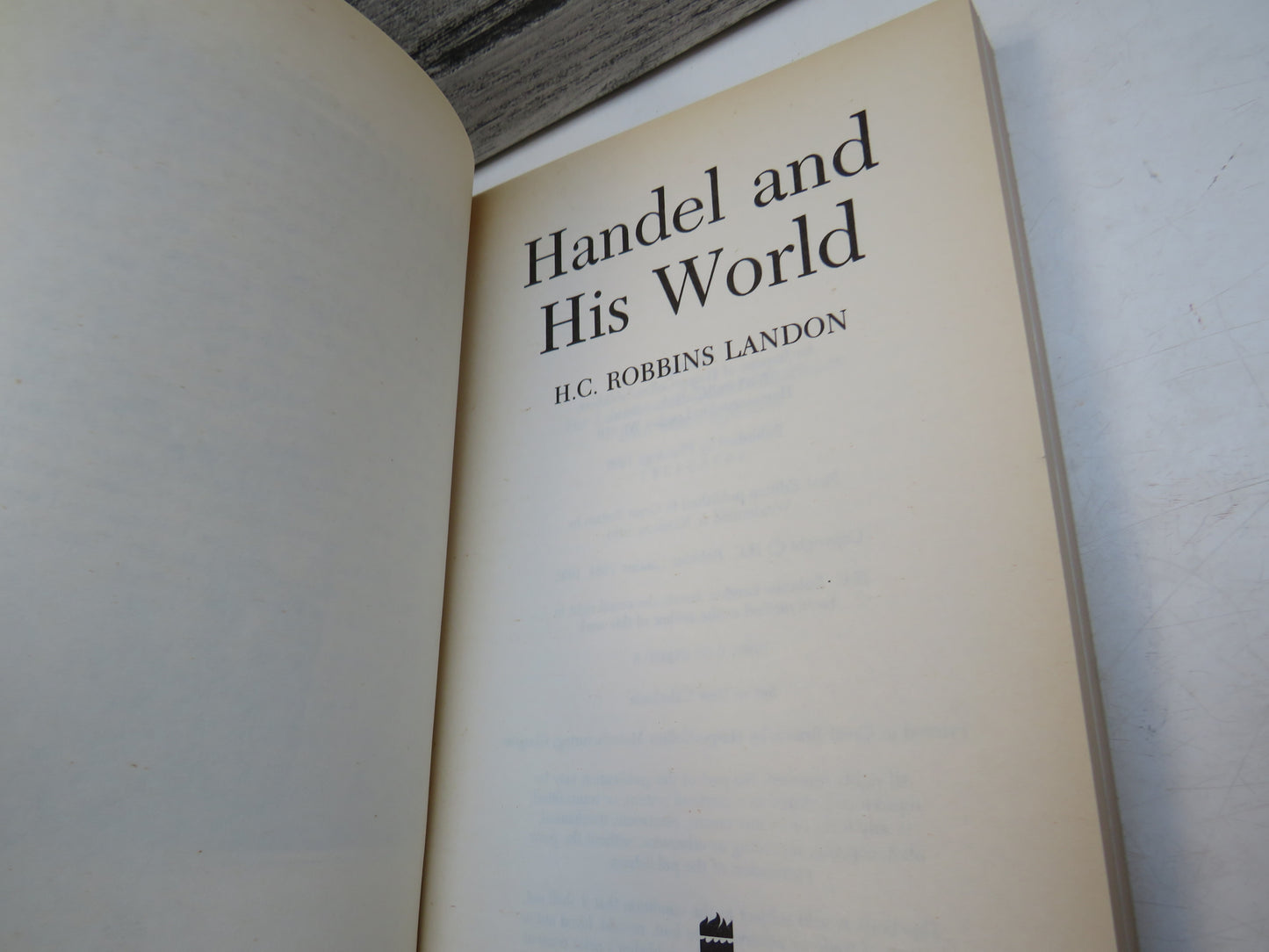 Handel and His World By H.C. Robbins Landon 1992