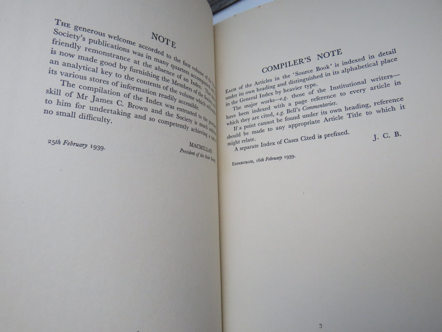 The Stair Society Index To An Introductory Survey of the Sources and Literature of Scots Law Compiled By James Cowie Brown 1939
