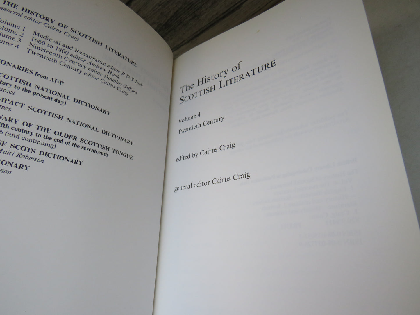 The History of Scottish Literature Volume 1-4 1989