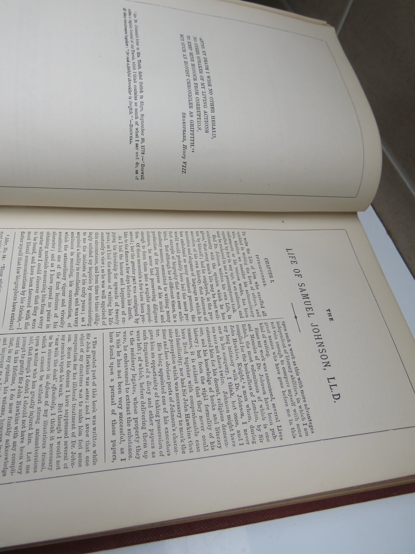 The Life of Samuel Johnson, LL.D. By James Boswell 1897