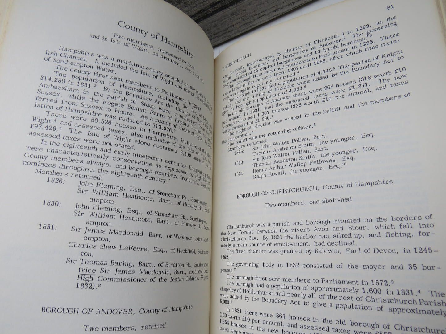 Parliamentary Representation, 1832 England and Wales By J. Holladay Philbin 1965
