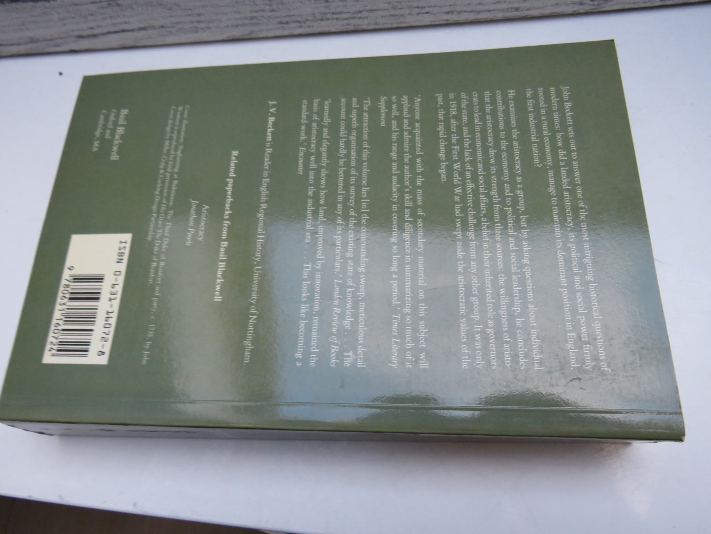 The Aristocracy In England 1660-1914 By J.V. Beckett 1989 (Vintage History Book) book 2