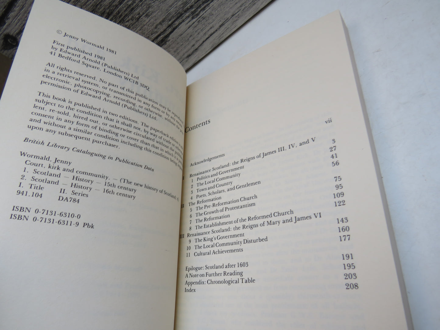 Court, Kirk, and Community Scotland 1470-1625 By Jenny Wormald 1981