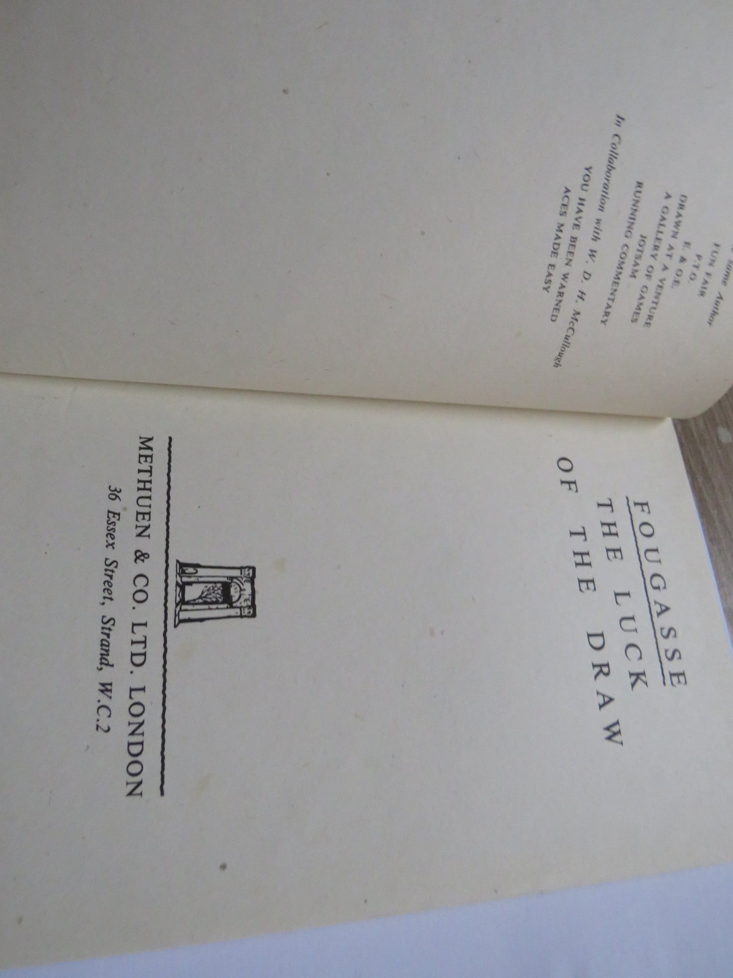 The Luck of the Draw By Fougasse 1942