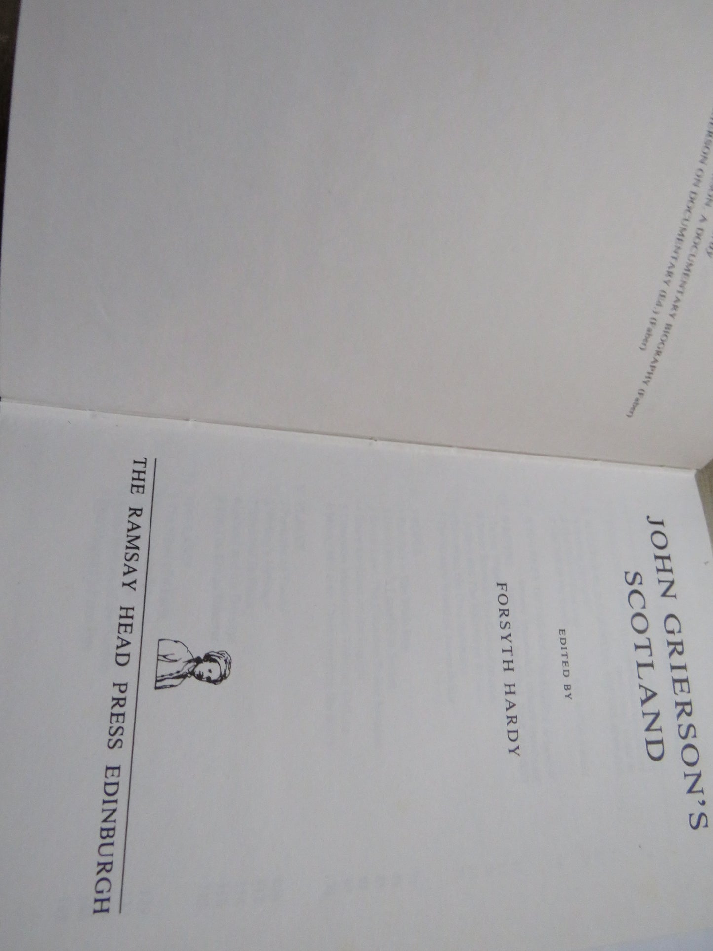 John Grierson's Scotland Edited By Forsyth Hardy 1979