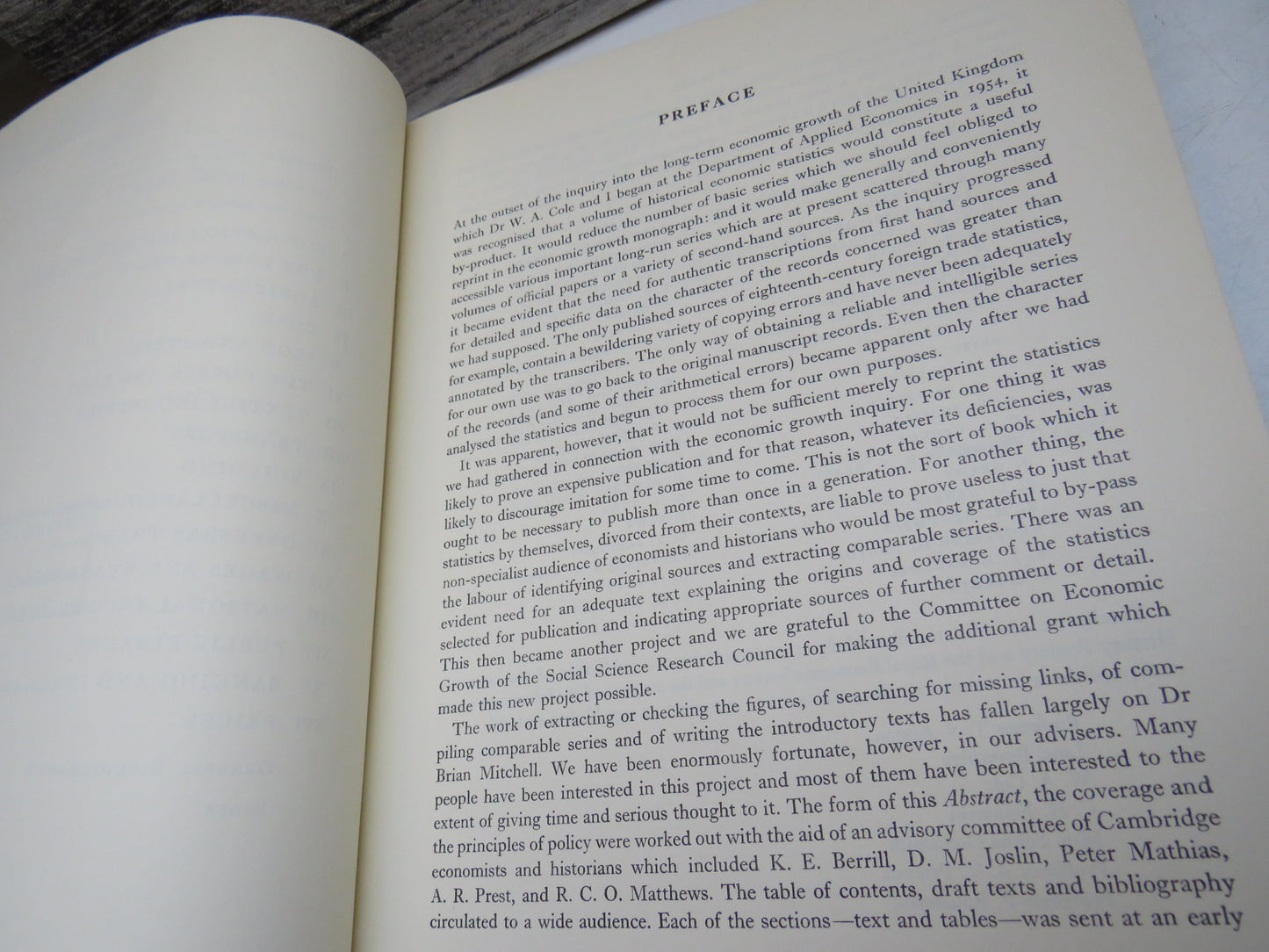 Abstract of British Historical Statistics By B.R. Mitchell 1962