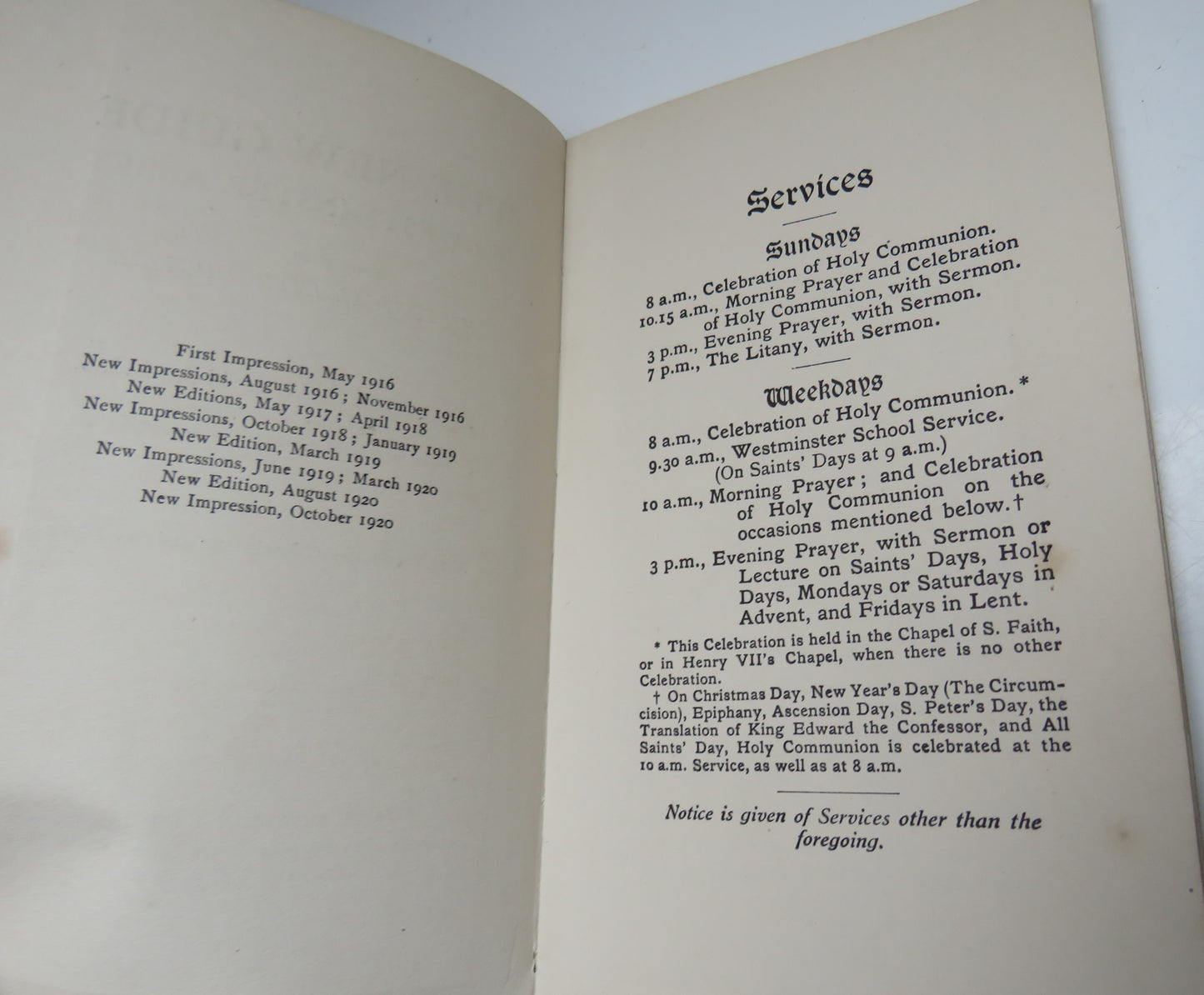 The New Guide to Westminster Abbey By H.F. Westlake 1920