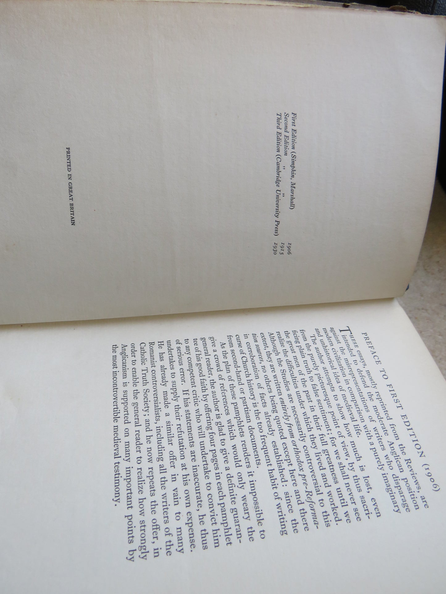 Ten Medieval Studies With Four Appendices By G.C. Coulton 1930