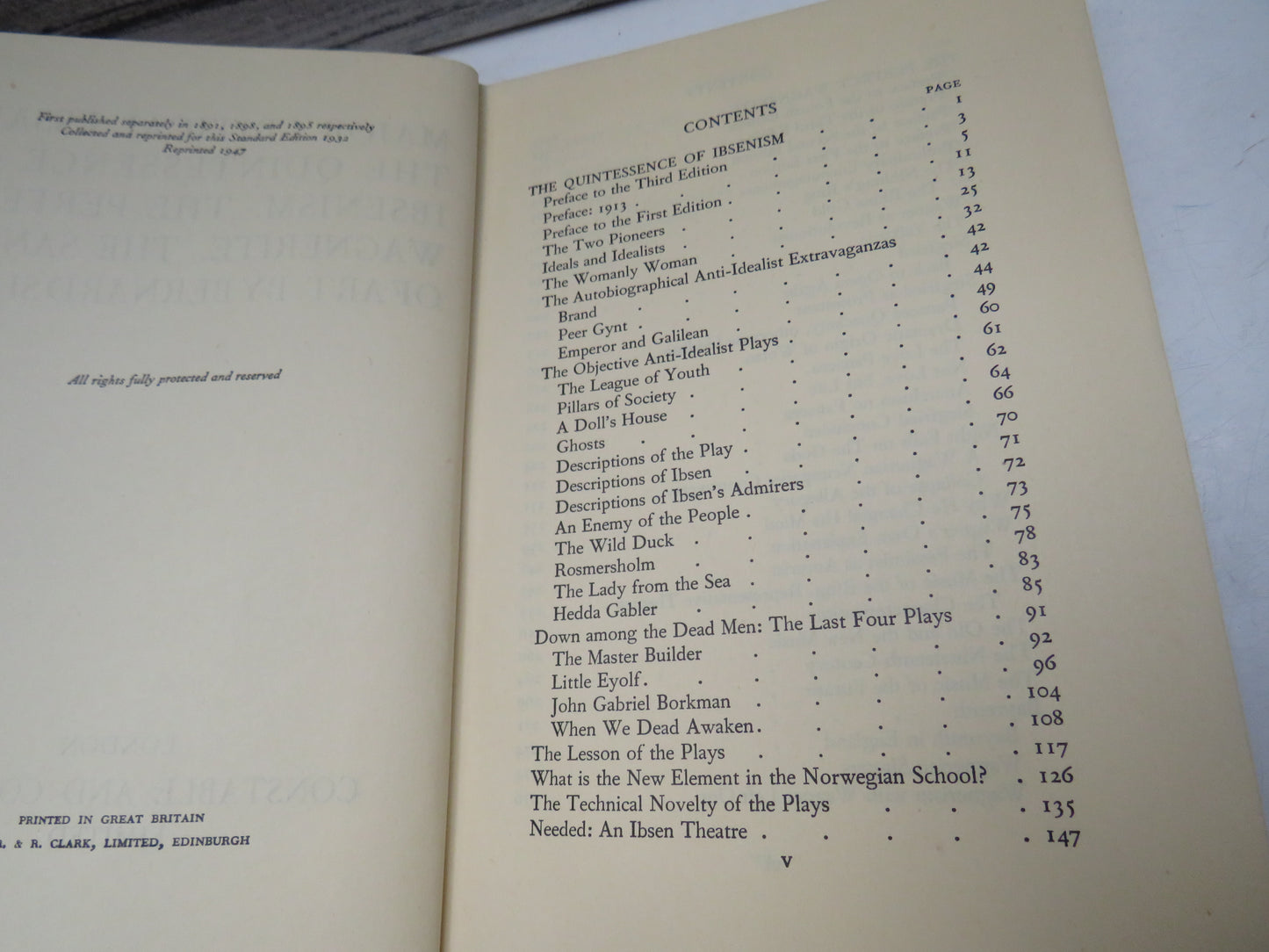 Major Critical Essays The Quintessence of Ibsenism The Perfect Wagnerite The Sanity of Art By Bernard Shaw 1947 (Vintage Literary Criticism) book 5