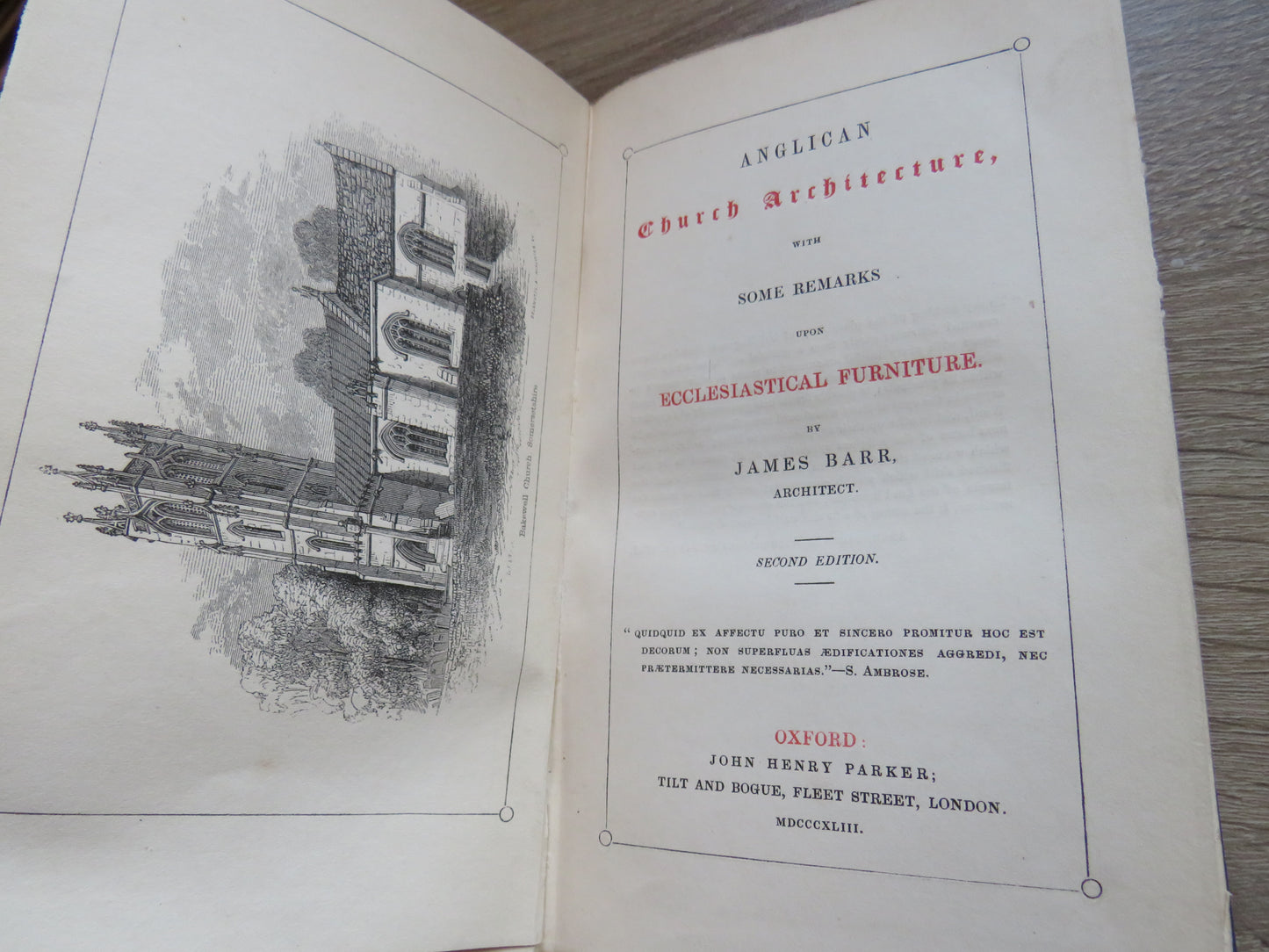 Anglican Church Architecture With Some Remarks Upon Ecclesiastical Furniture By James Barr 1843