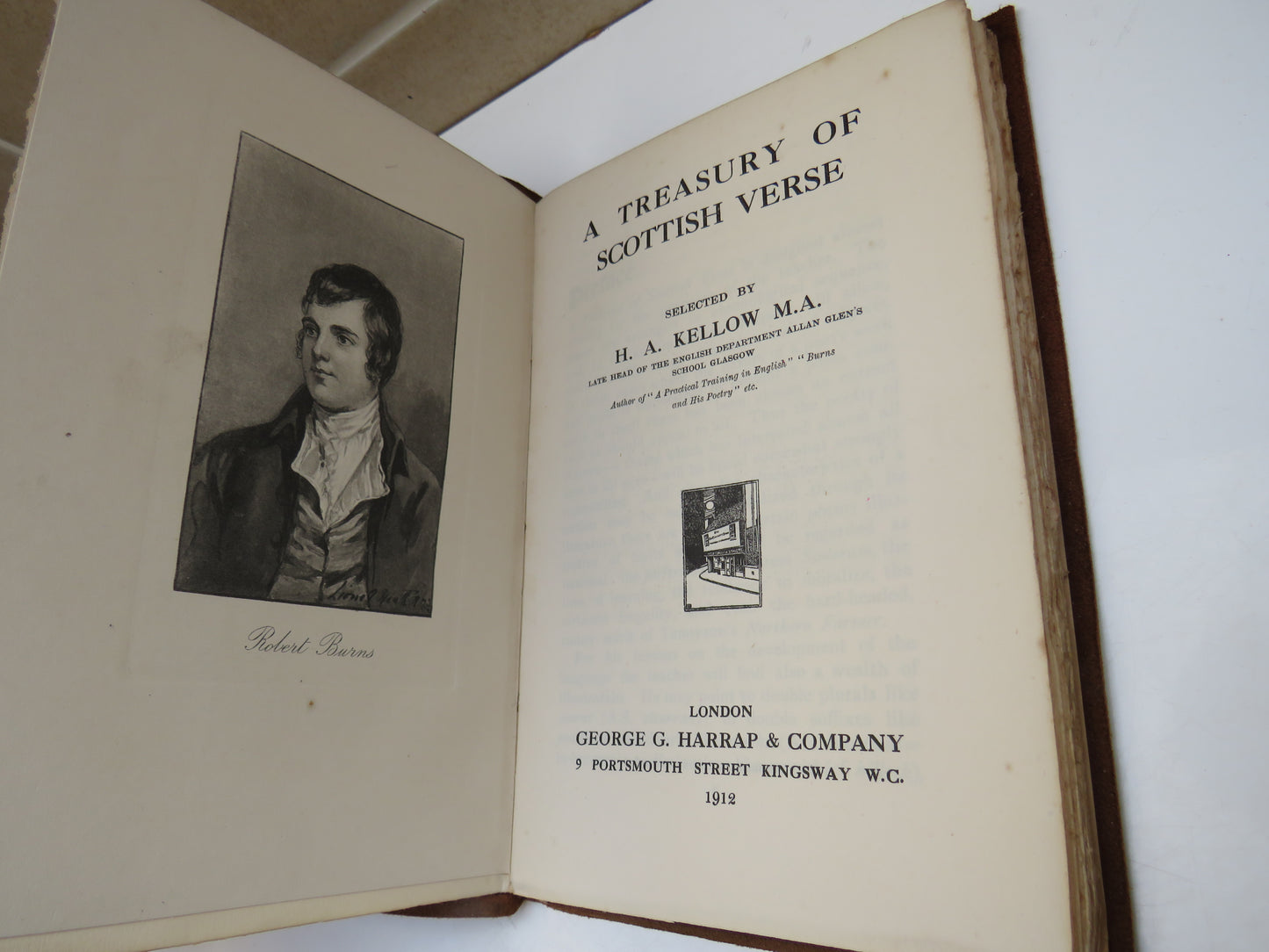 A Treasury of Scottish Verse Selected By H.A. Kellow 1912