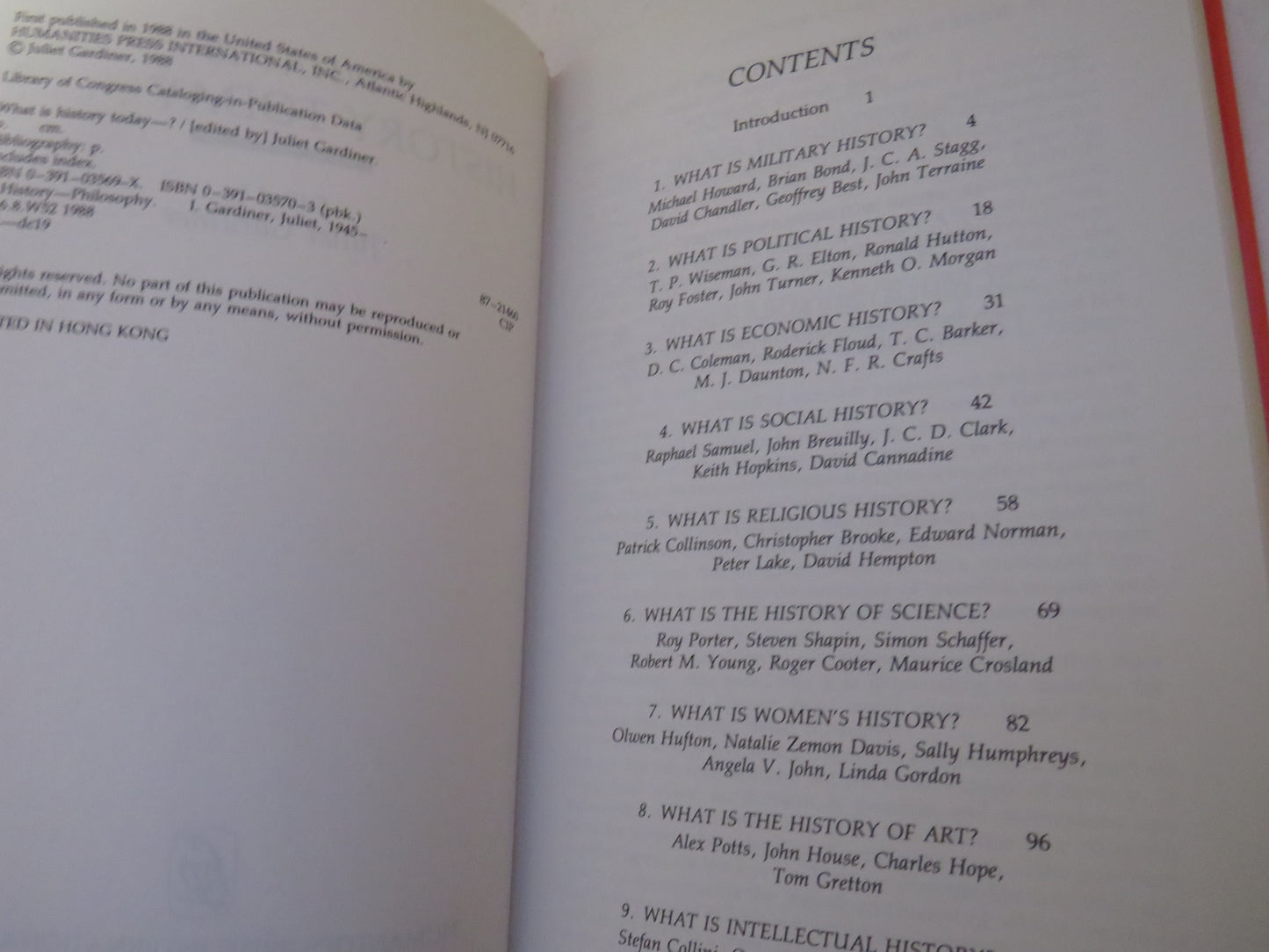 What Is History Today ...? Edited By Juliet Gardiner 1988