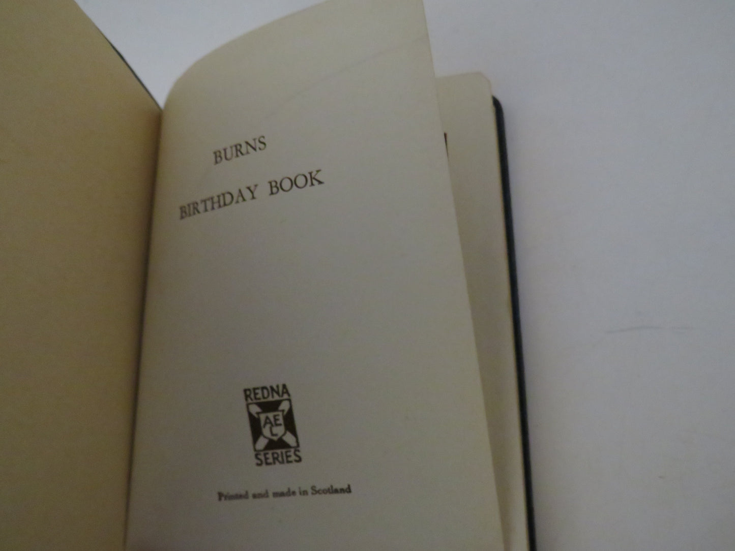 The Homeland Burns Birthday Book, Andersons Edinburgh