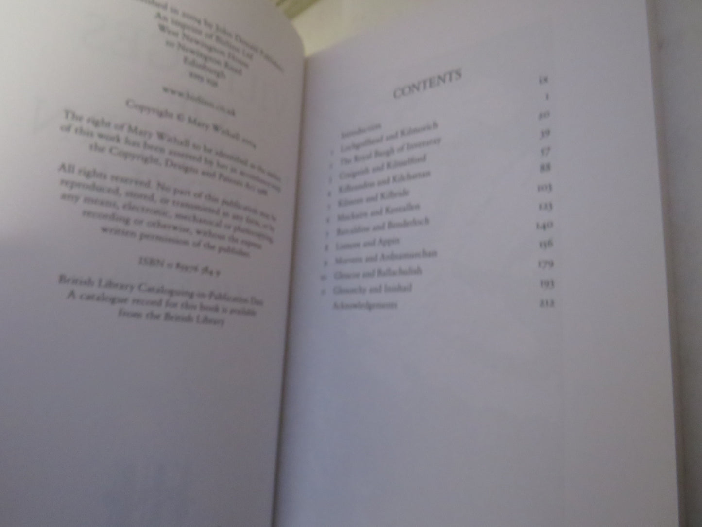 Villages of Northern Argyll By Mary Withall 2004