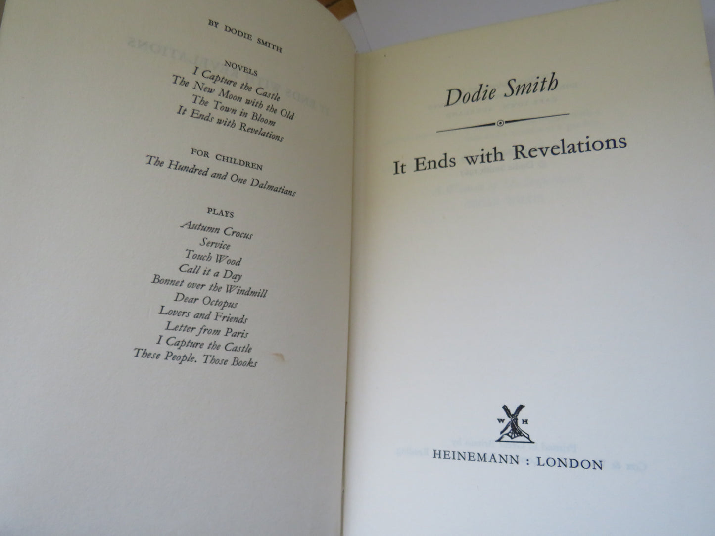 It Ends With Revelations By Dodie Smith 1967