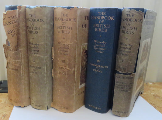 The Handbook of British Birds Volumes 1 - 5 1st Editions 1938 -1941