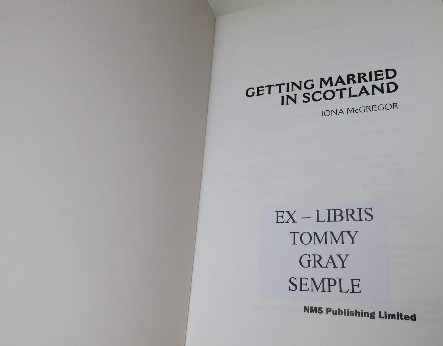 Getting Married In Scotland by Iona McGregor, 2000