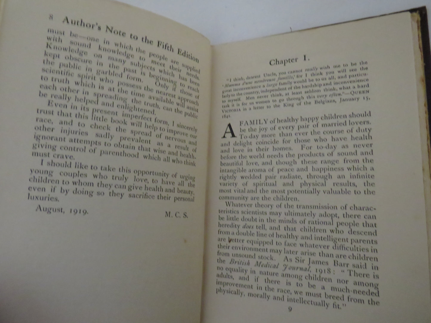 Wise Parenthood A Practical Sequel to "Married Love" A Book For Married People By Marie Carmichael Stopes 1919