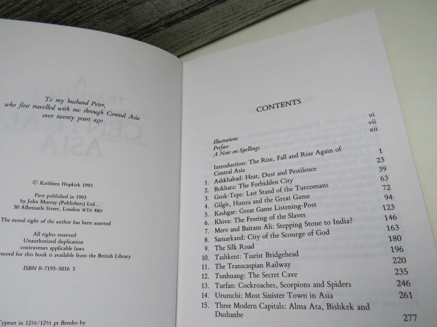 A Traveller's Companion to Central Asia by Kathleen Hopkirk, 1993
