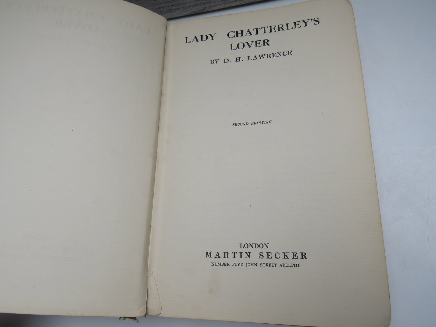 Lady Chatterley's Lover by D. H. Lawrence, 1932