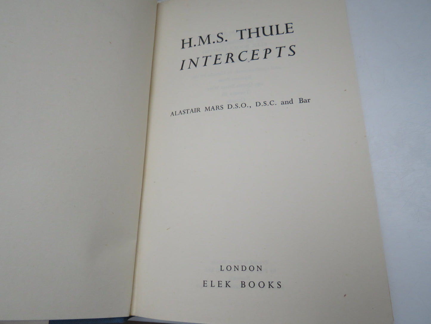 H.M.S. Thule Intercepts by Alastair Mars, 1956