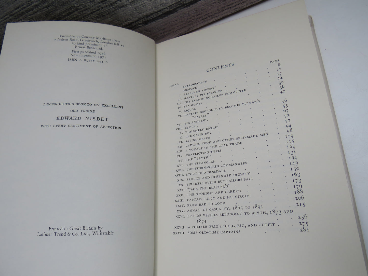 Collier Brigs and Their Sailors by Sir Walter Runciman, Illustrated, 1971