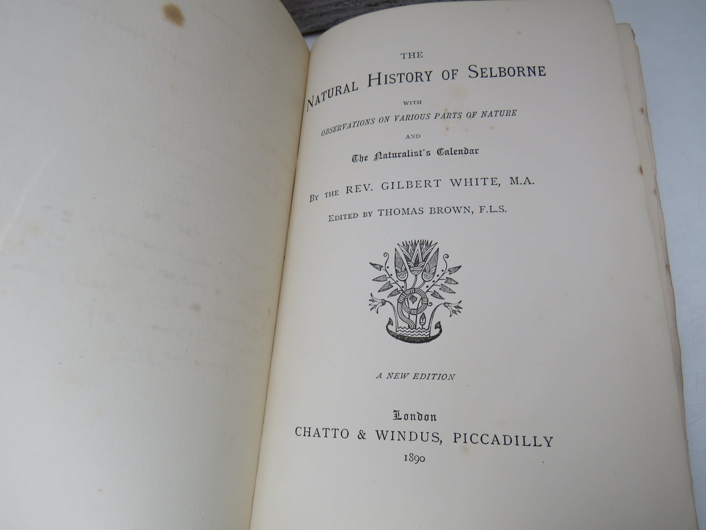 The Natural History of Selborne with Observations on Various Parts of Nature and The Naturalist's Calendar by the Rev. Gilbert White, 1890