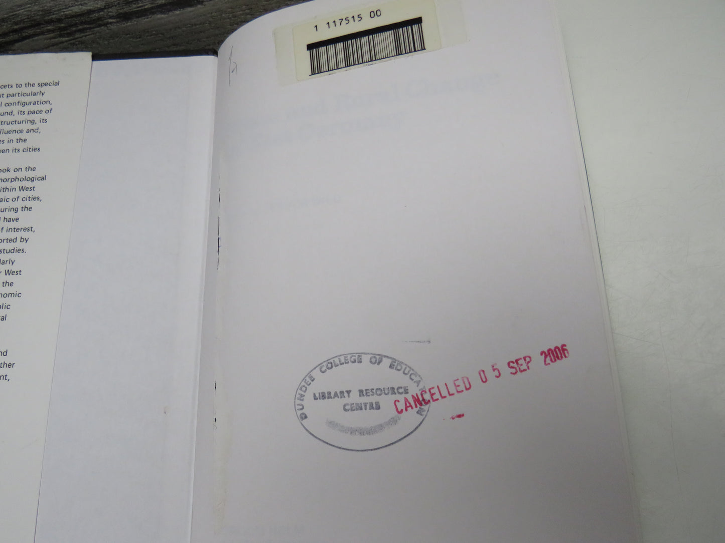 Urban and Rural Change In West Germany Edited by Trevor Wild 1983