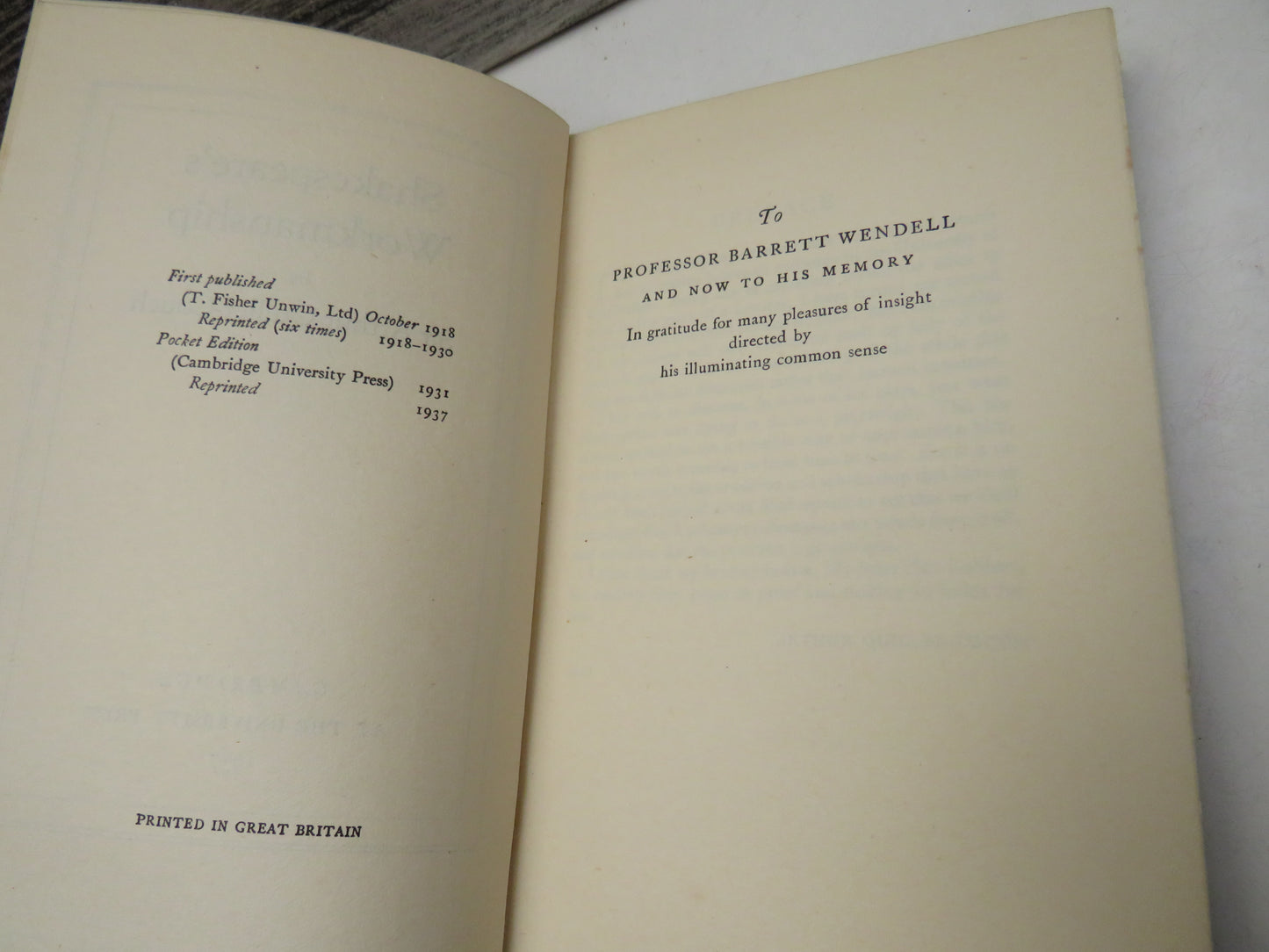 Shakespeare's Workmanship by Sir Arthur Quiller-Couch 1937 (Classic Literary Criticism) book 4