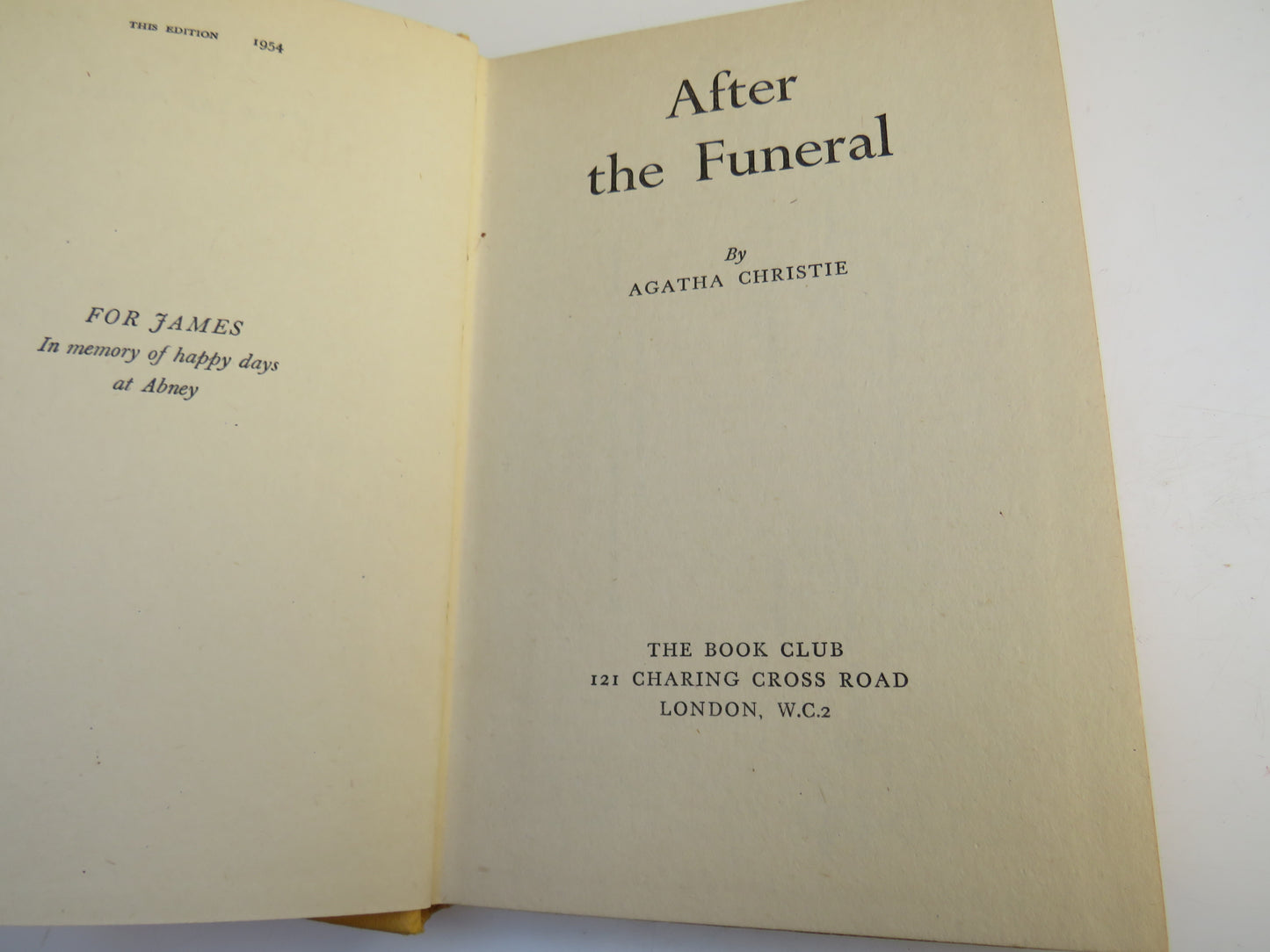 After The Funeral By Agatha Christie 1954