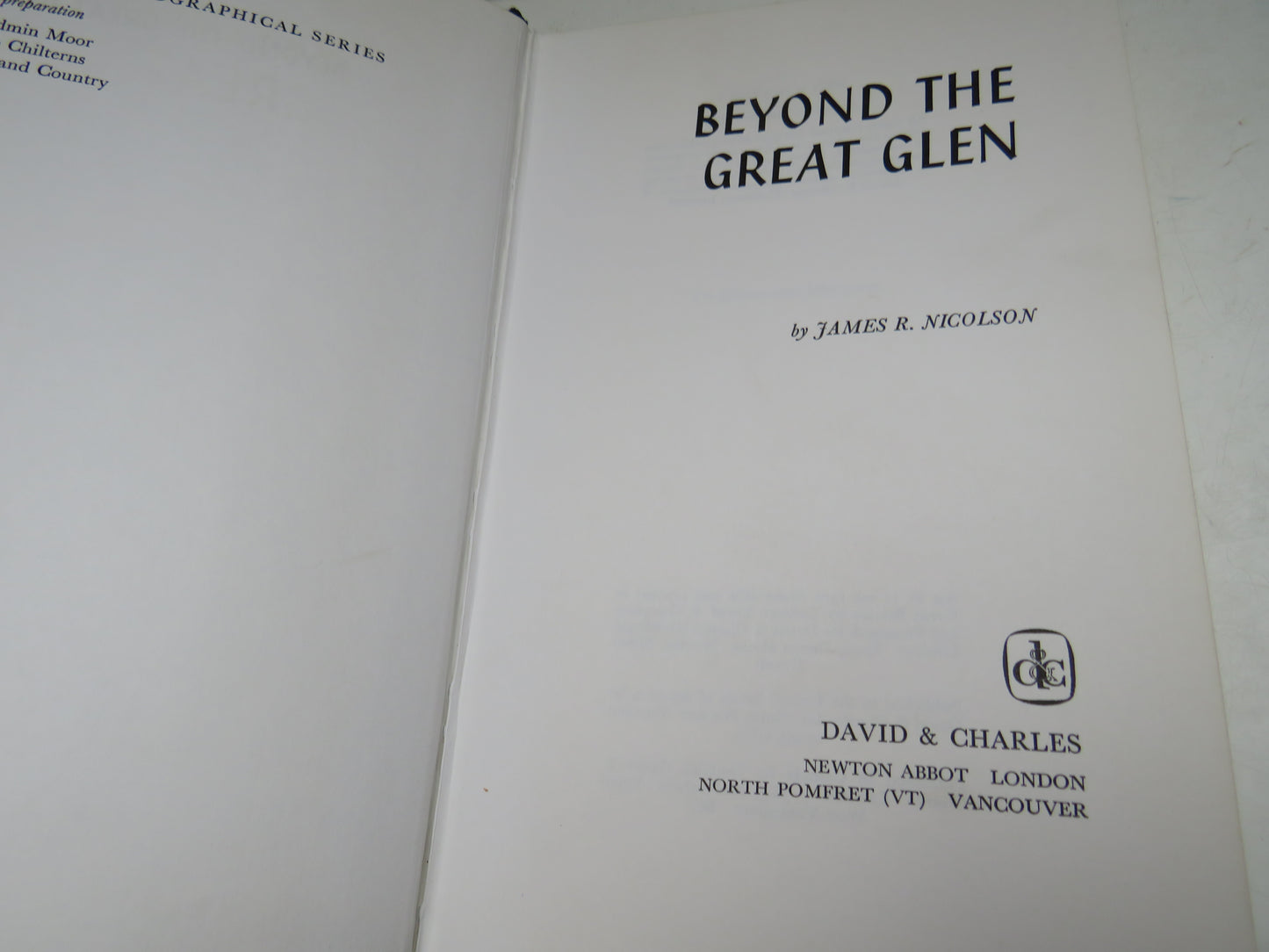 Beyond The Great Glen by James R. Nicolson 1975