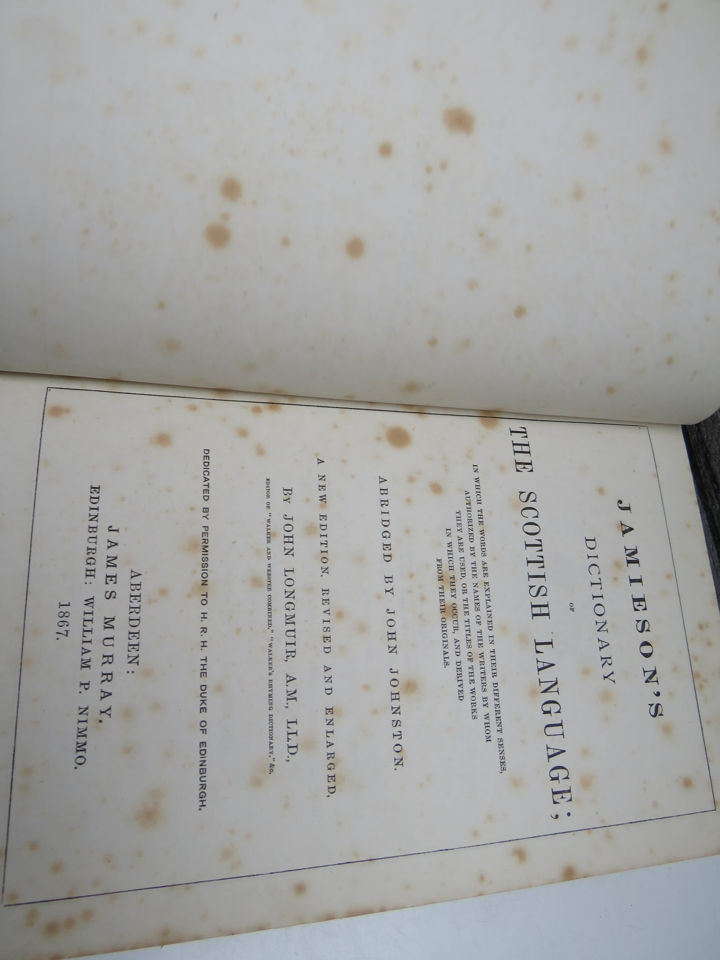 Jamieson's Dictionary of The Scottish Language by John Longmuir, 1867