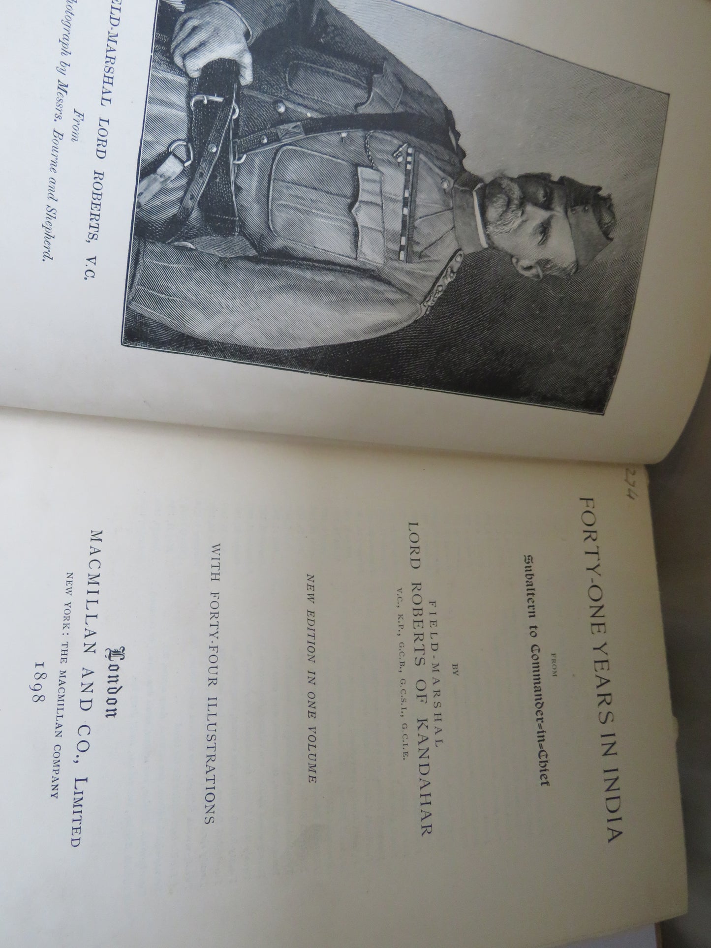 Forty-One Years In India From Subaltern To Commander-In-Chief By Field Marshal Lord Roberts of Kandahar 1898