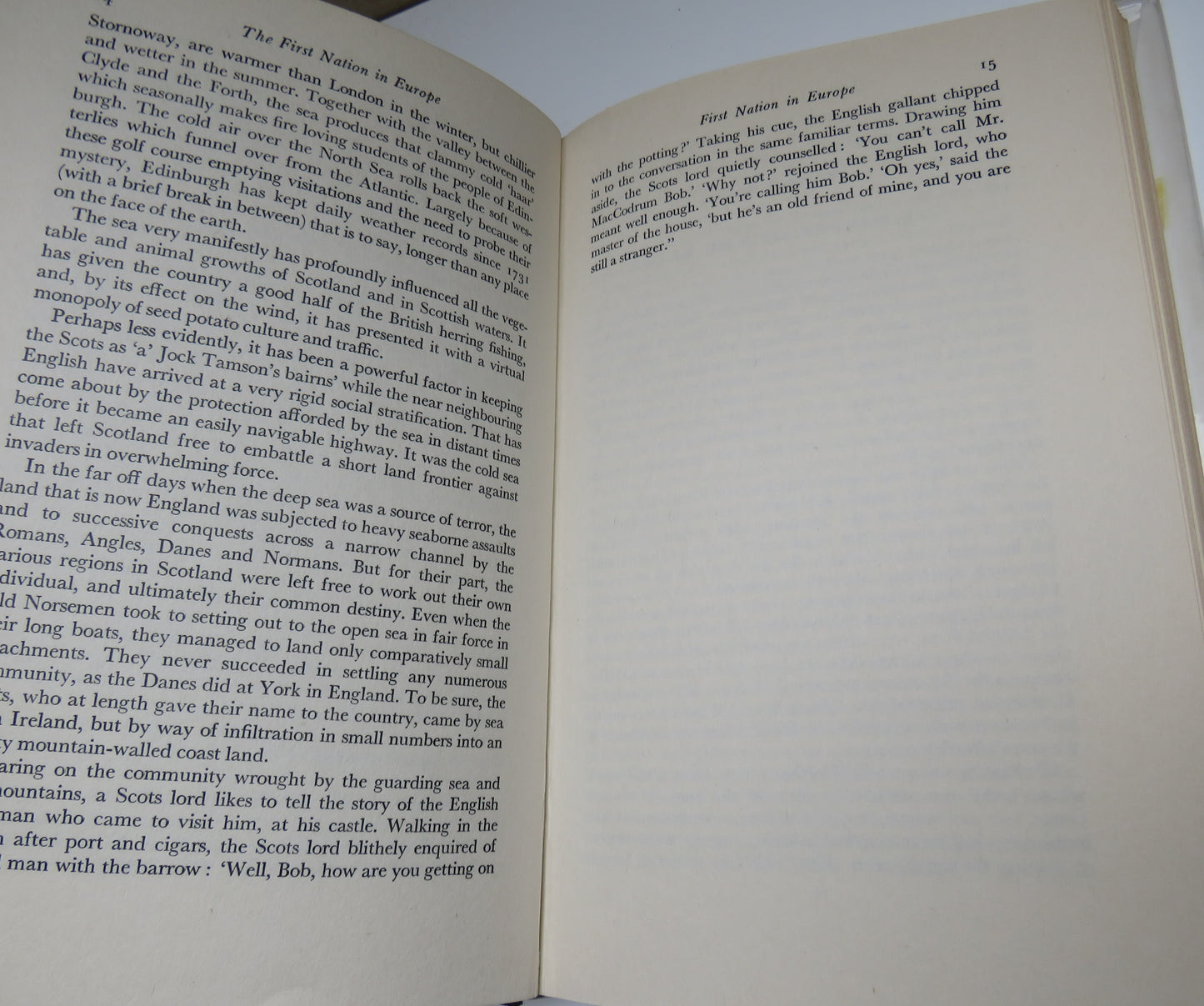 The First Nation In Europe A Portrait of Scotland and The Scots By David Murray 1960 1st